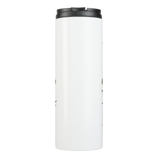 Hout Eend Aix sponsa en Jasmijn Bloemen Illustrat Thermosbeker (Achterkant)