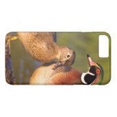 Hout Eenden en vrouw op het inloggen van wetland Case-Mate iPhone Case (Achterkant (Horizontaal))