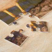 Hout Eenden en vrouw op het inloggen van wetland Legpuzzel (Zijkant)