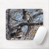Hout Eenden in een boom Muismat (Met muis)