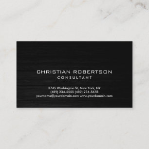 Hout-effect Grijs Modern Consultant Visitekaartje