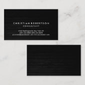 Hout-effect Grijs Modern Consultant Visitekaartje (Voorkant / Achterkant)