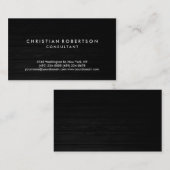 Hout-effect Grijs Modern Consultant Visitekaartje (Voorkant / Achterkant)