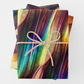 Hout-effect Rainbow Wrapping Paper Set (In situ)
