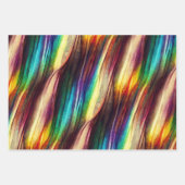 Hout-effect Rainbow Wrapping Paper Set (Voorkant)