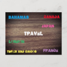 Hout-effect Reizen Briefkaart