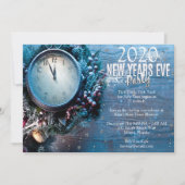 Hout Elegant New Years Eve Party Kaart (Voorkant)