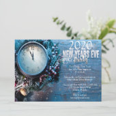 Hout Elegant New Years Eve Party Kaart (Staand voorkant)