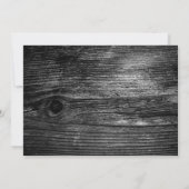 Hout Elegant New Years Eve Party Kaart (Achterkant)