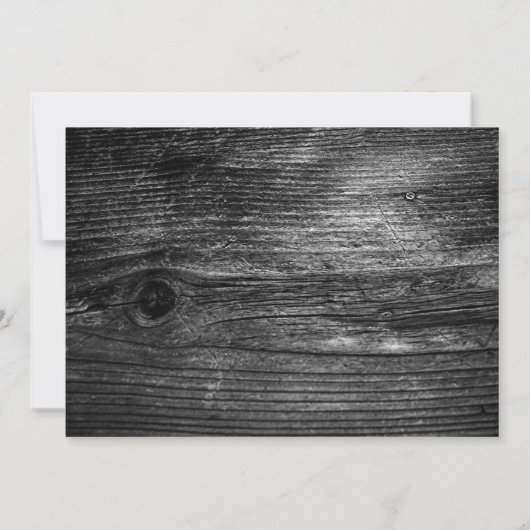 Hout Elegant New Years Eve Party Kaart (Achterkant)