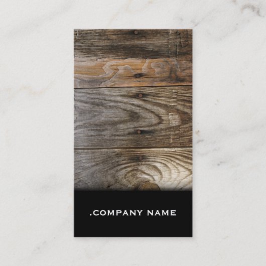Hout - Elegant Visitekaartje (Voorkant)