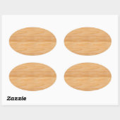Hout Elegante Moderne Ontwerp Template Trendy Ovale Sticker (Vel)