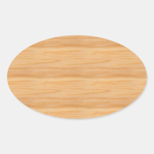 Hout Elegante Moderne Ontwerp Template Trendy Ovale Sticker