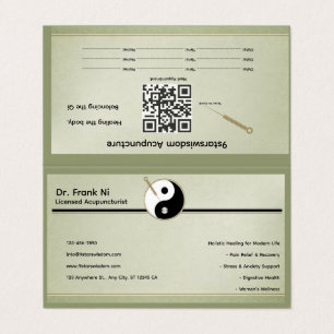Hout Element Minimalistische Acupunctuur Visitekaa Visitekaartje