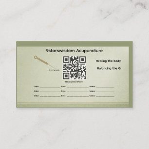 Hout Element Minimalistische Acupunctuur Visitekaa Visitekaartje