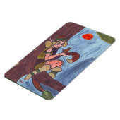 Hout Elf met eekhoorn Magneet (Linkerzijde)