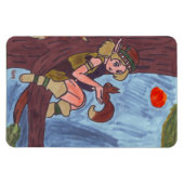 Hout Elf met eekhoorn Magneet (Horizontaal)