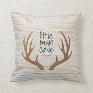 Hout en Antlers Little Man Cave Nursery Kussen