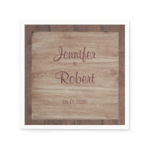 Hout en Berk Land Bruiloft Servet