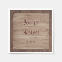 Hout en Berk Land Bruiloft Servet