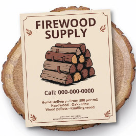 Hout- en brandhoutlevering flyer