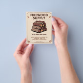 Hout- en brandhoutlevering flyer (Hand)