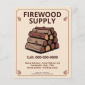 Hout- en brandhoutlevering flyer (Voorkant)