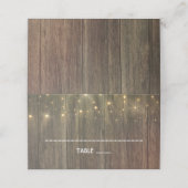 Hout en Bruiloft Lichten Rustiek Land Plaatskaartje (Buitenkant ongevouwen)