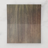 Hout en Bruiloft Lichten Rustiek Land Plaatskaartje (Binnenkant ongevouwen)