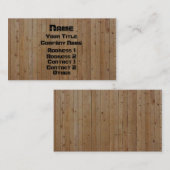 Hout en geschroefd visitekaartje (Voorkant / Achterkant)