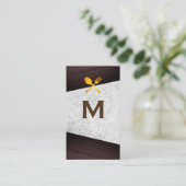 Hout en gespikkeld blok | Culinair Visitekaartje (Staand voorkant)