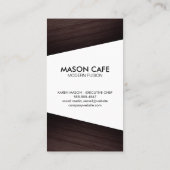 Hout en gespikkeld blok | Culinair Visitekaartje (Achterkant)