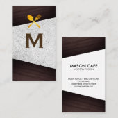 Hout en gespikkeld blok | Culinair Visitekaartje (Voorkant / Achterkant)