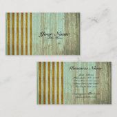  hout en goudglitter Visitekaartje (Voorkant / Achterkant)