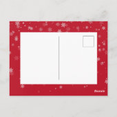 Hout en goudpine tak kerstfeestfoto's briefkaart (Achterkant)