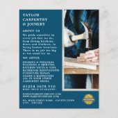 Hout en hamer, timmerhout, timmerhout, timmerhout flyer (Voorkant)