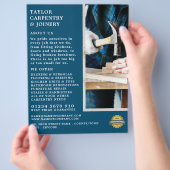 Hout en hamer, timmerhout, timmerhout, timmerhout flyer (Hand)