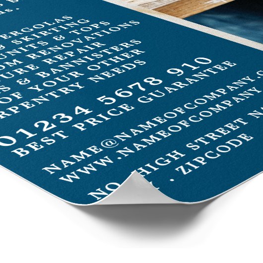 Hout en hamer, timmerhout, timmerhout, timmerhout poster (Hoek)