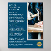 Hout en hamer, timmerhout, timmerhout, timmerhout poster (Voorkant)