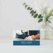 Hout en hamer, timmerhout, timmerhout visitekaartje (Staand voorkant)