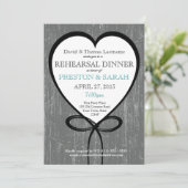 Hout en hart repetitie diner kaart (Staand voorkant)