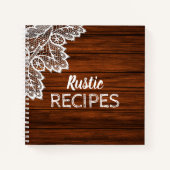 Hout en hout Rustic Recipe Book Notitieboek (Voorkant)