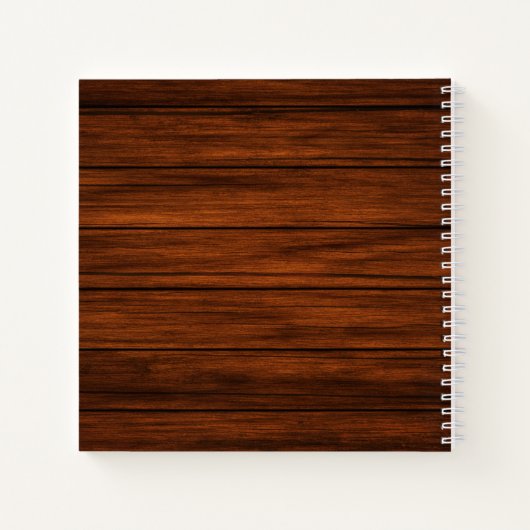 Hout en hout Rustic Recipe Book Notitieboek (Achterkant)