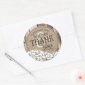 Hout en Kant Rustiek Land Bruiloft Label (Envelop)