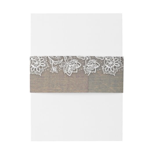 Hout en kant rustiek uitnodigingen wikkel (Achterkant Voorbeeld)