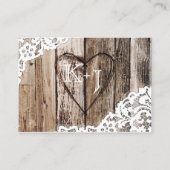 Hout en Kant Rustieke Land Bruiloft Plaats Kaarten Plaatskaartje