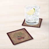 Hout en kerstmis kartonnen onderzetters (Insitu)