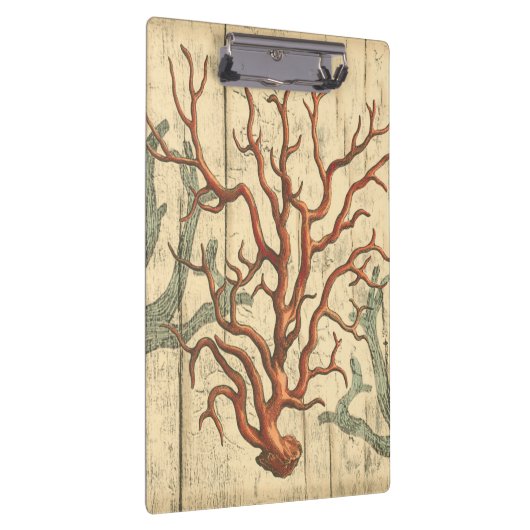 Hout en klein koraal klembord (Rechts)