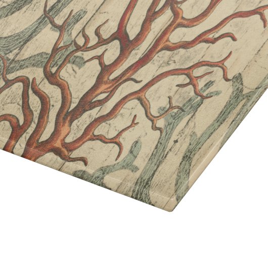 Hout en klein koraal snijplank (Hoek)