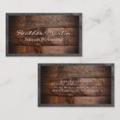 Hout- en ledergrens visitekaartje (Voorkant / Achterkant)